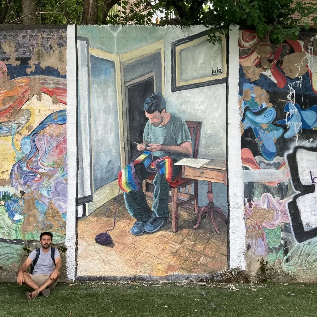 Crocheteando — mural by Lulo, Eckington, Washington DC, United States