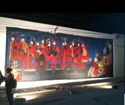 Murga La Clave — mural by Lulo, San Carlos, Uruguay