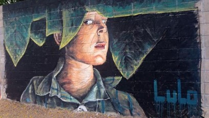 Niño Tabacalero — mural by Lulo, Montevideo, Uruguay