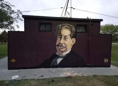 Rodó en Rodo — mural by Lulo, Mercedes - Soriano, Uruguay