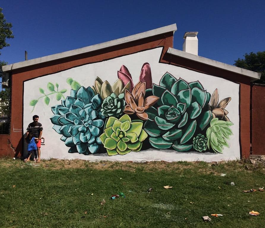 Suculentas — mural by Lulo, Río Negro, Uruguay